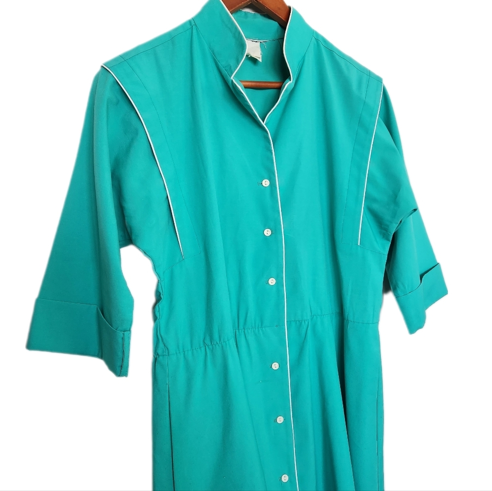 Vintage Mint Dress- quarter sleeve - Picture 5 of 17